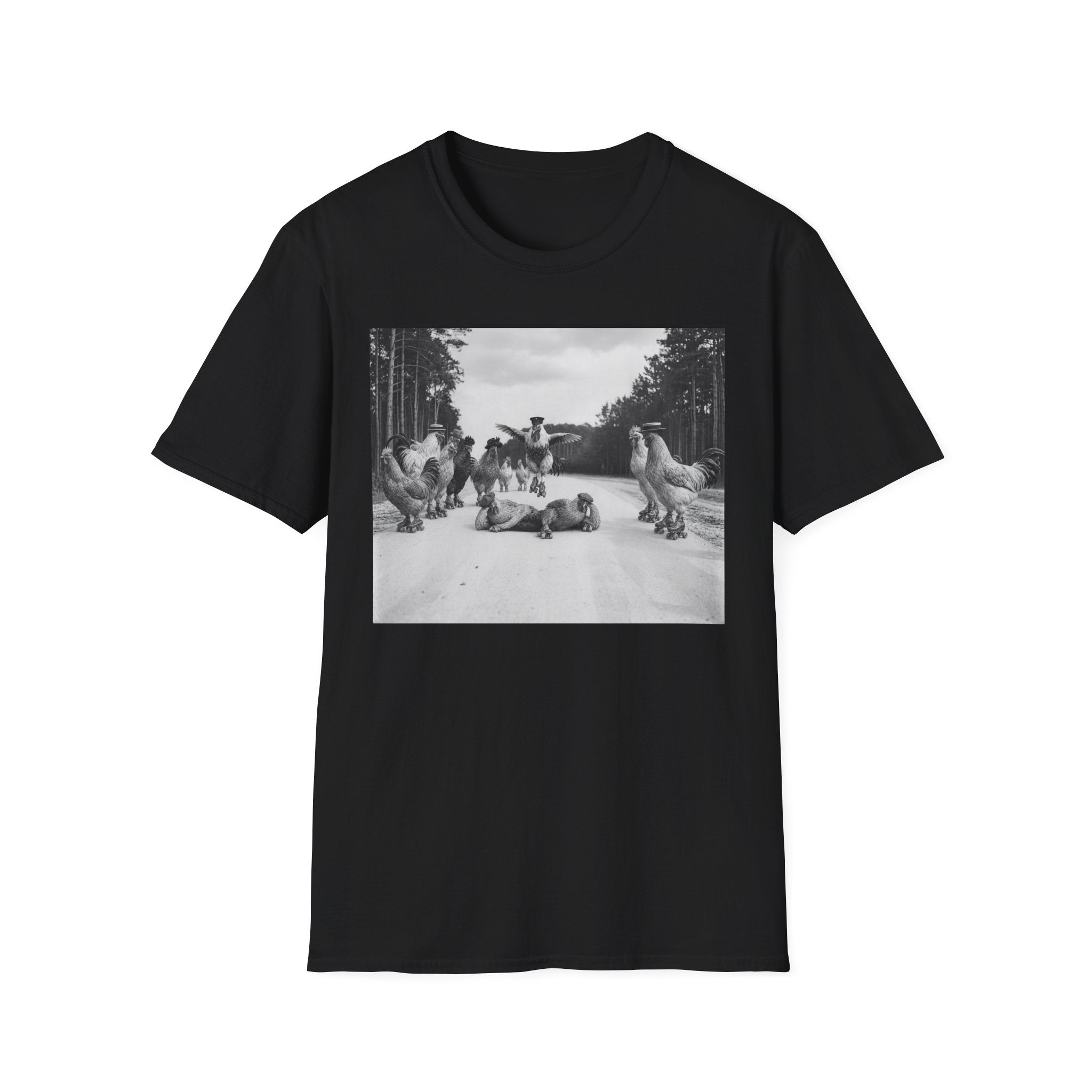 Old School Fowl Roller Skates T-Shirt