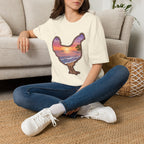 Hen Silhouette Beach V T-Shirt