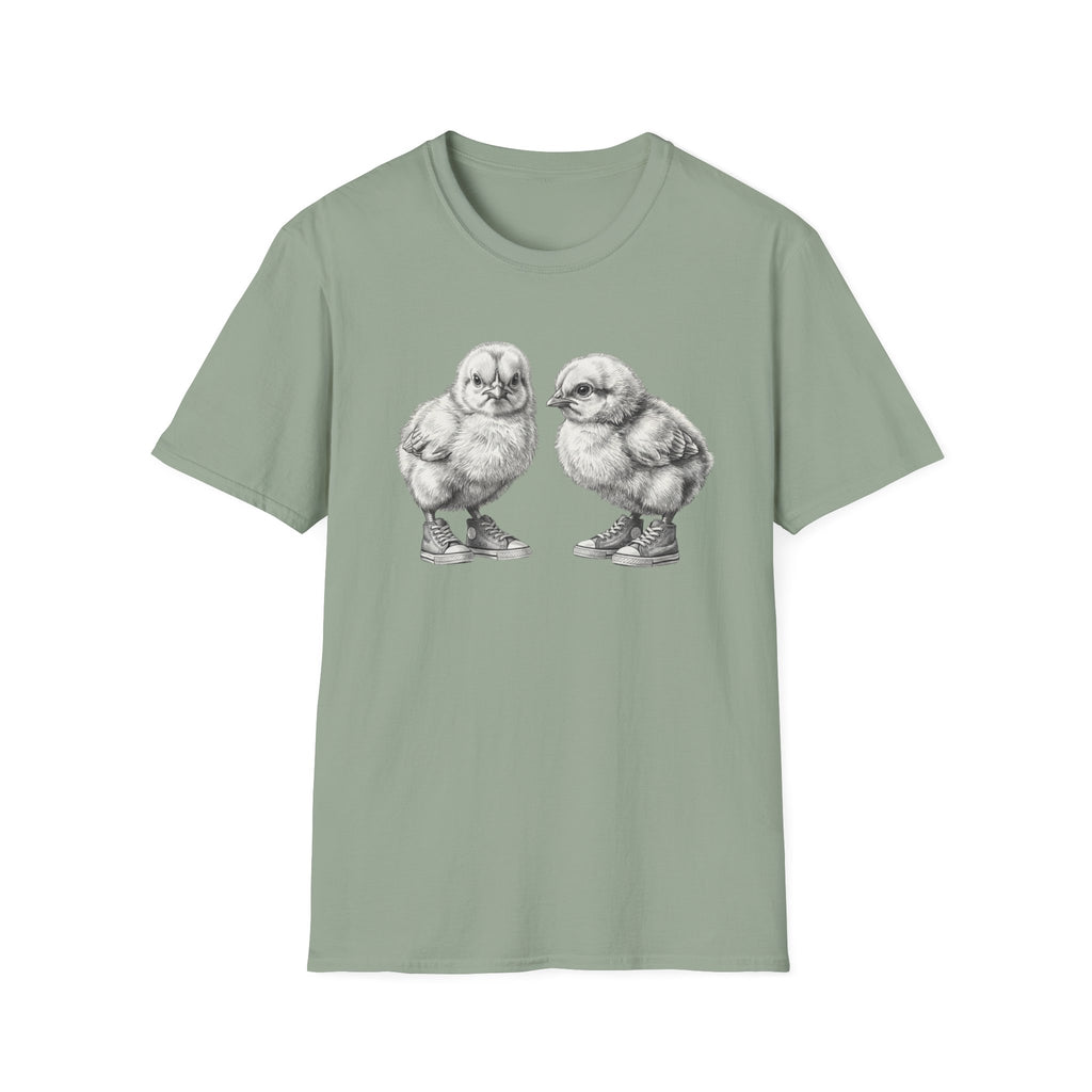 Baby Chicks in Clucks Drawing T-Shirt