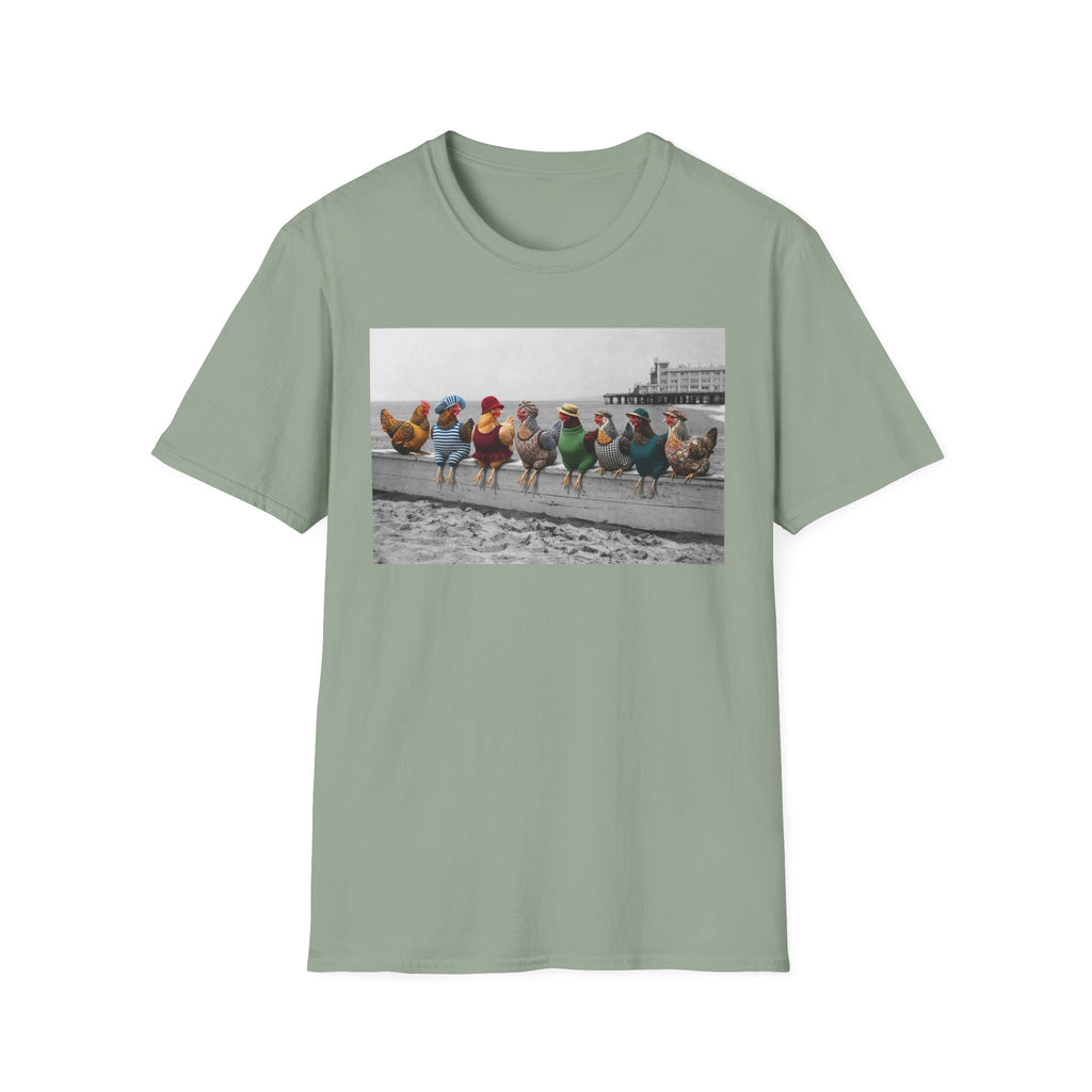 Beach Hens Sitting Color T-Shirt