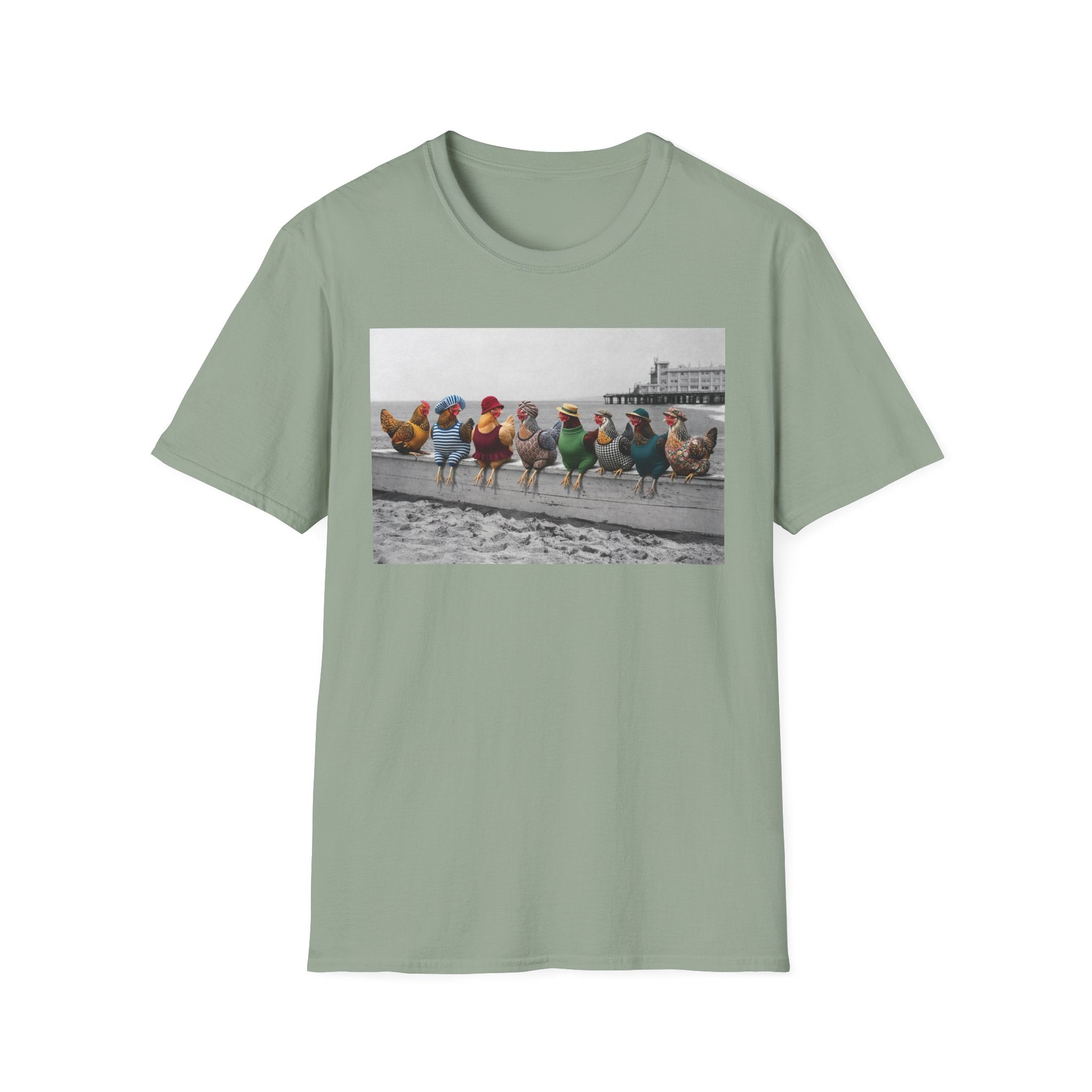 Beach Hens Sitting Color T-Shirt