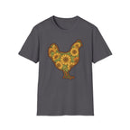 Hen Silhouette Sunflower V T-Shirt