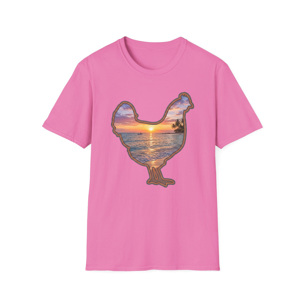 Hen Silhouette Beach T-Shirt