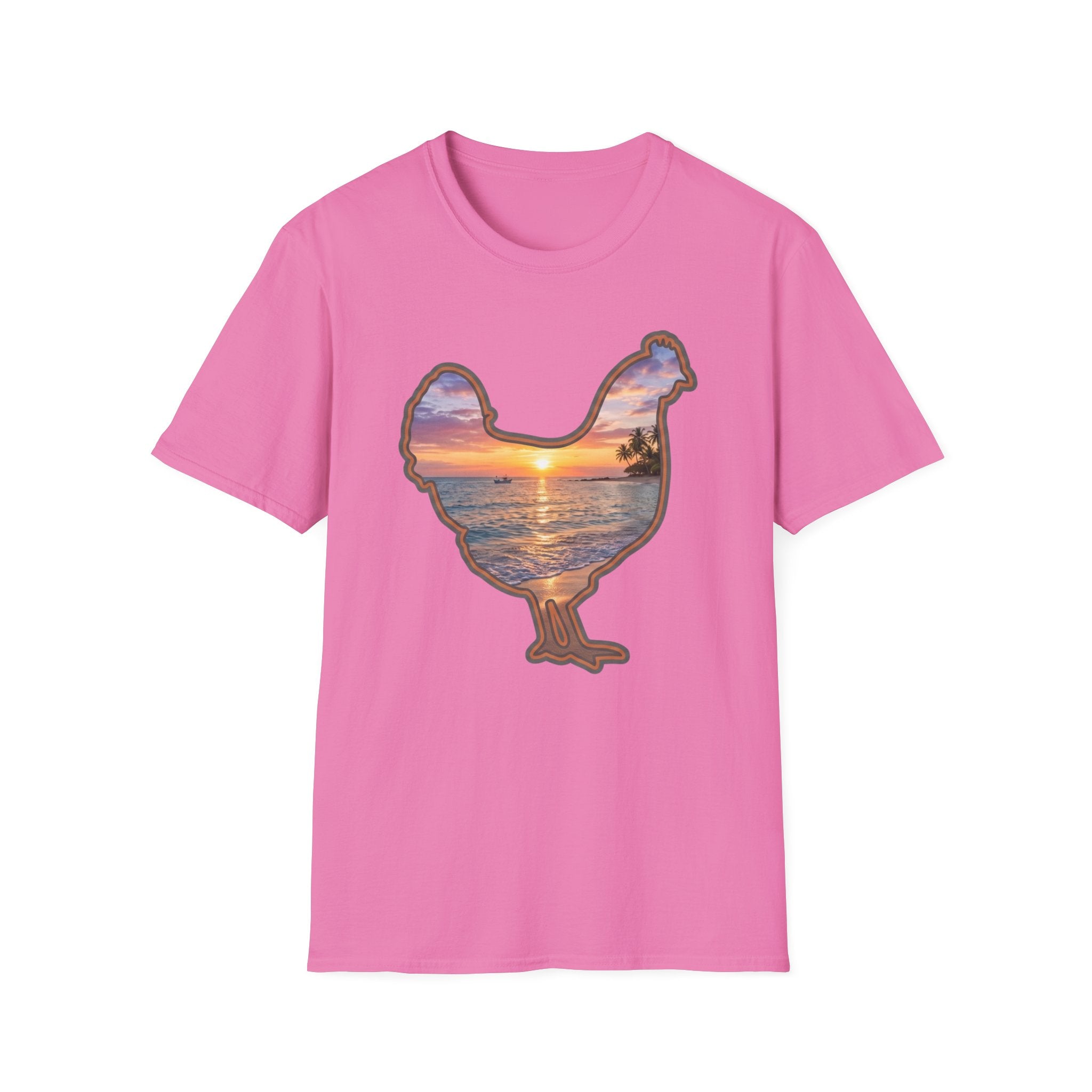 Hen Silhouette Beach T-Shirt