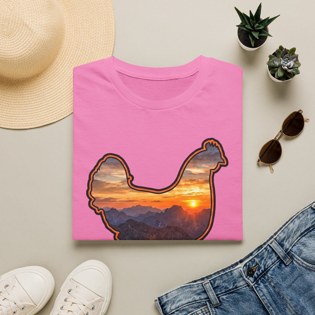 Hen Silhouette Mountain Sunset T-Shirt