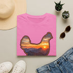 Hen Silhouette Mountain Sunset T-Shirt