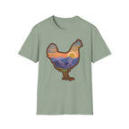 Hen Silhouette Mountain Sunset V T-Shirt