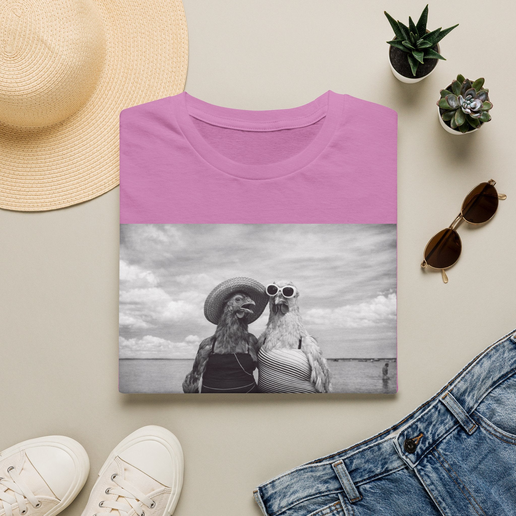 Day at the Beach B&W T-Shirt
