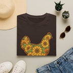 Hen Silhouette Sunflower V T-Shirt