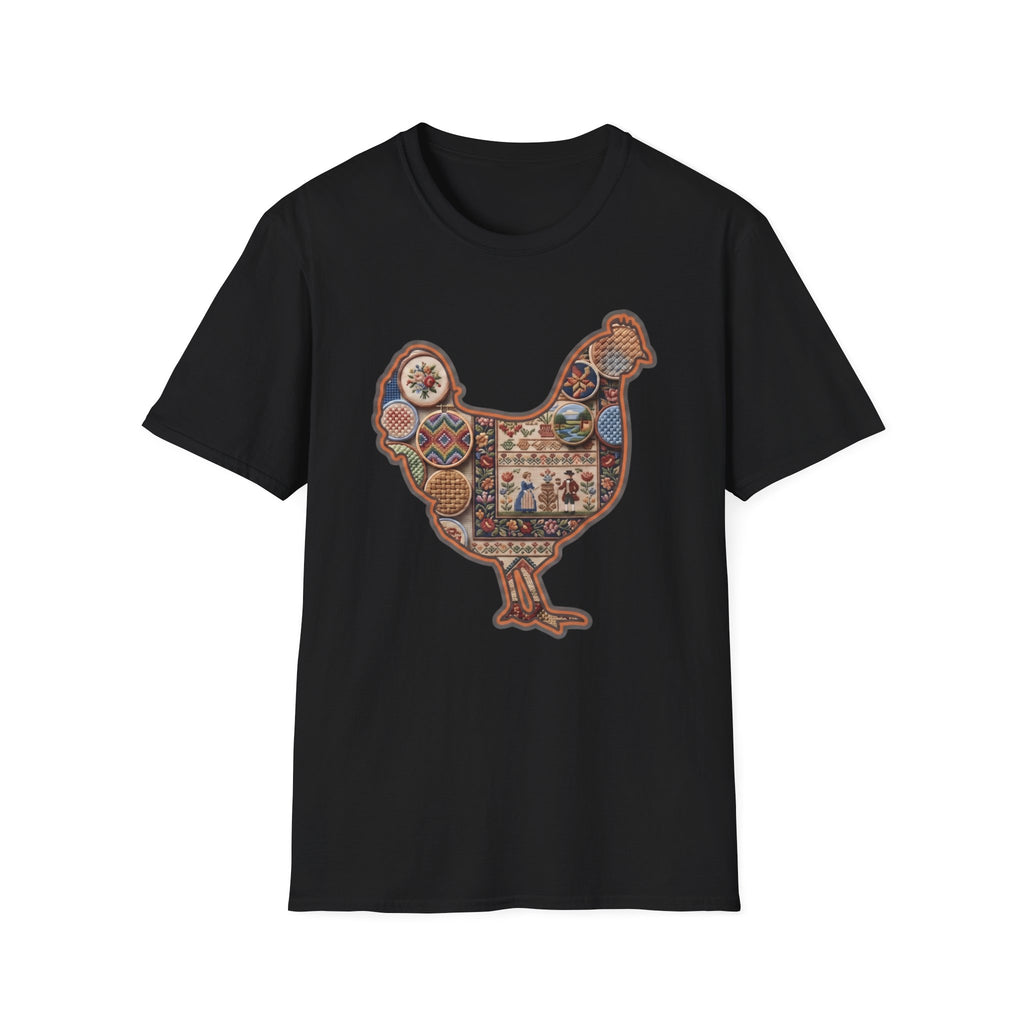 Hen Silhouette Needlepoint T-Shirt