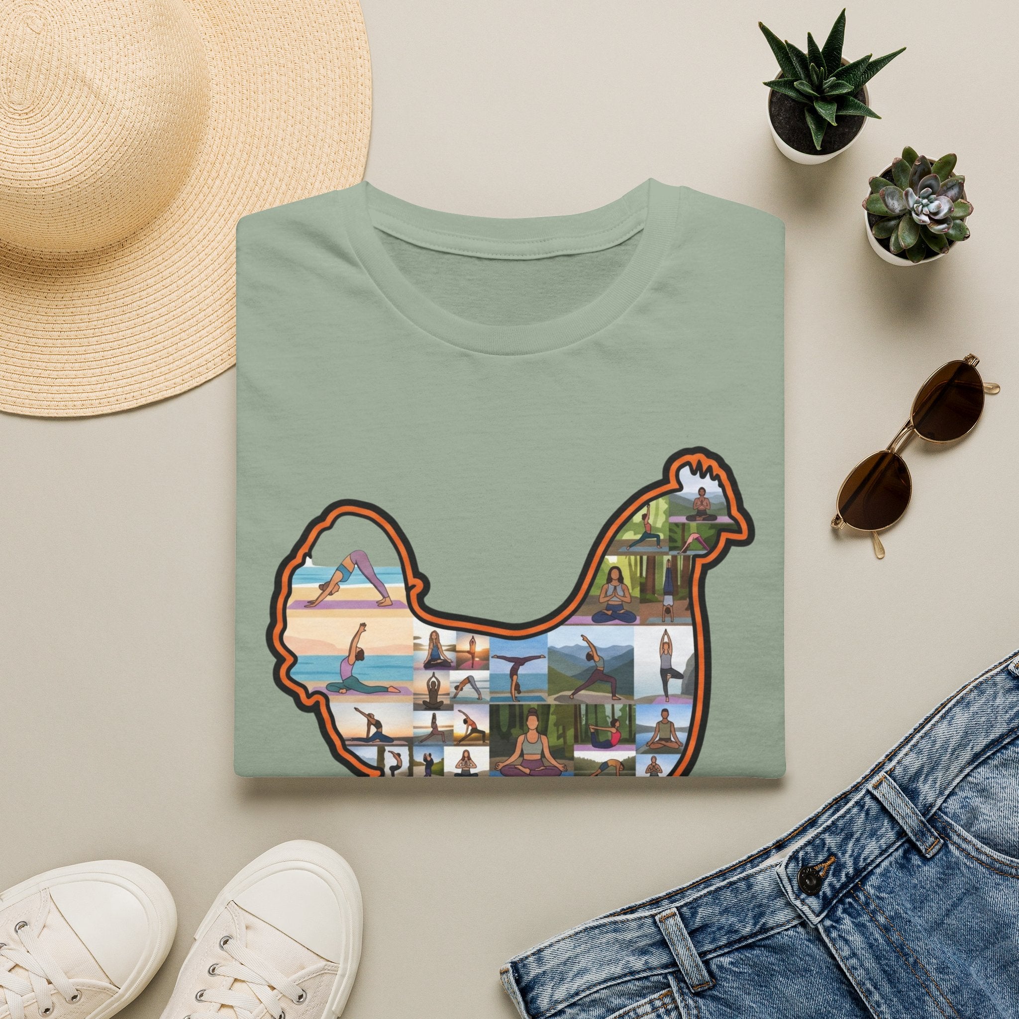 Hen Silhouette Yoga V T-Shirt