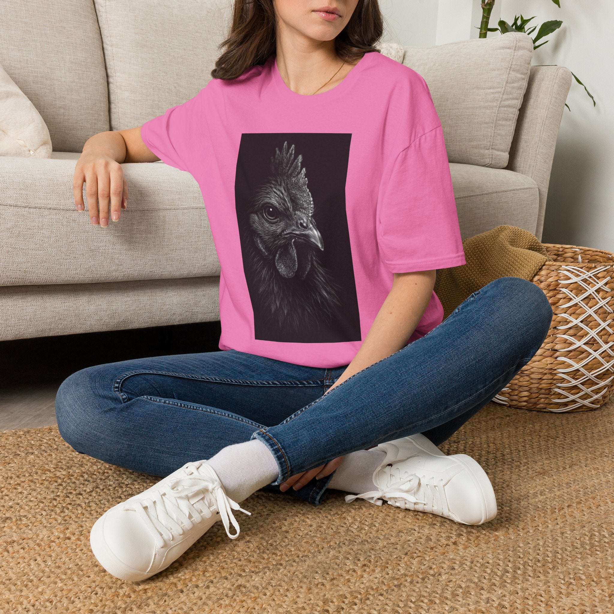 Chicken Face Side T-Shirt