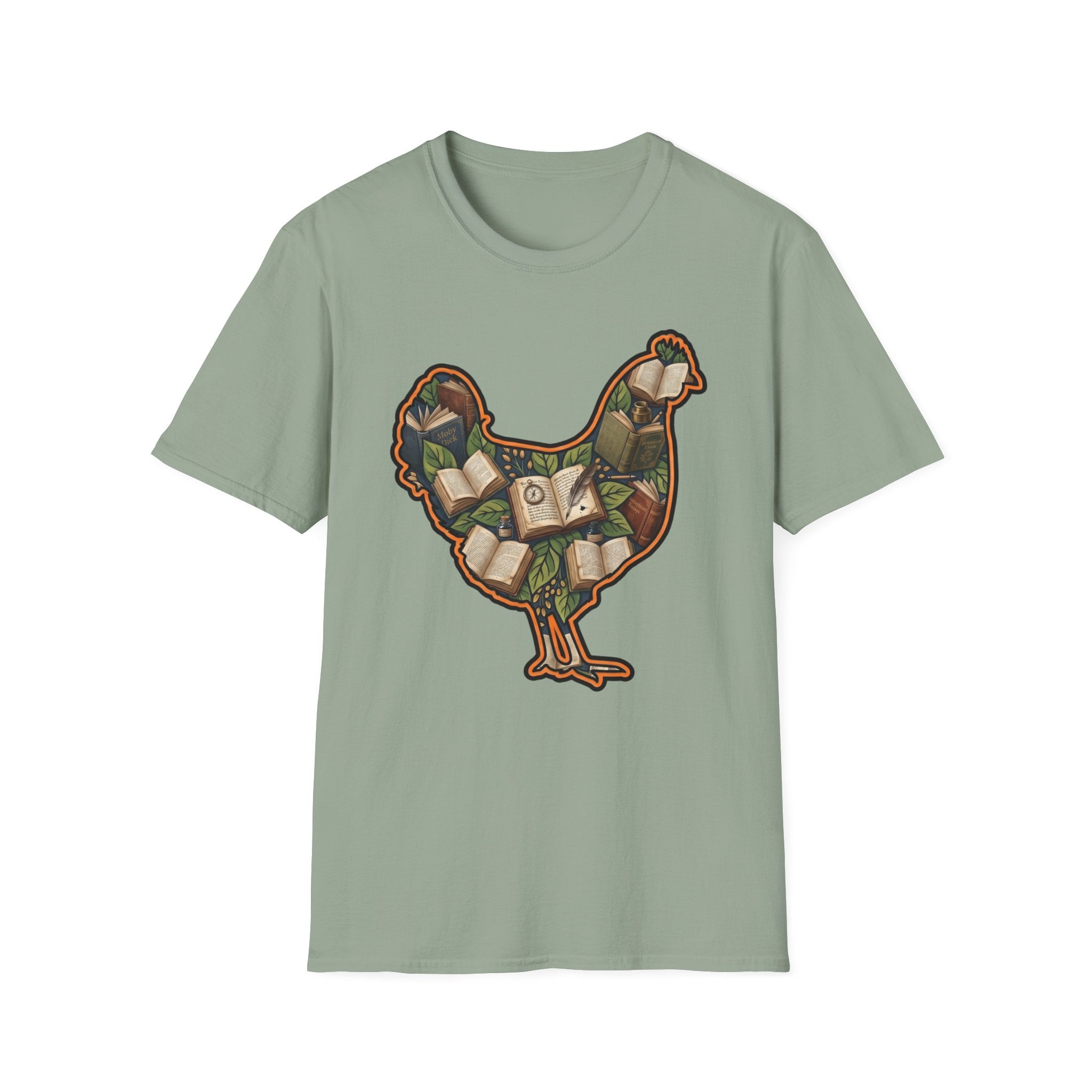 Hen Silhouette Books T-Shirt