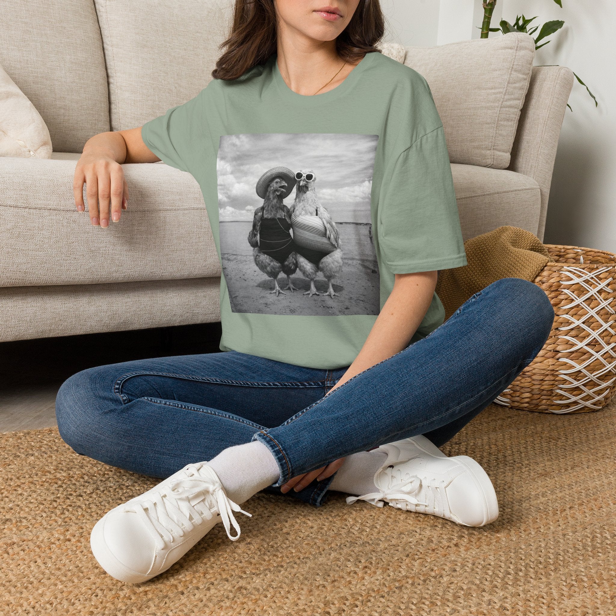 Day at the Beach B&W T-Shirt