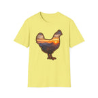 Hen Silhouette Mountain Sunset T-Shirt