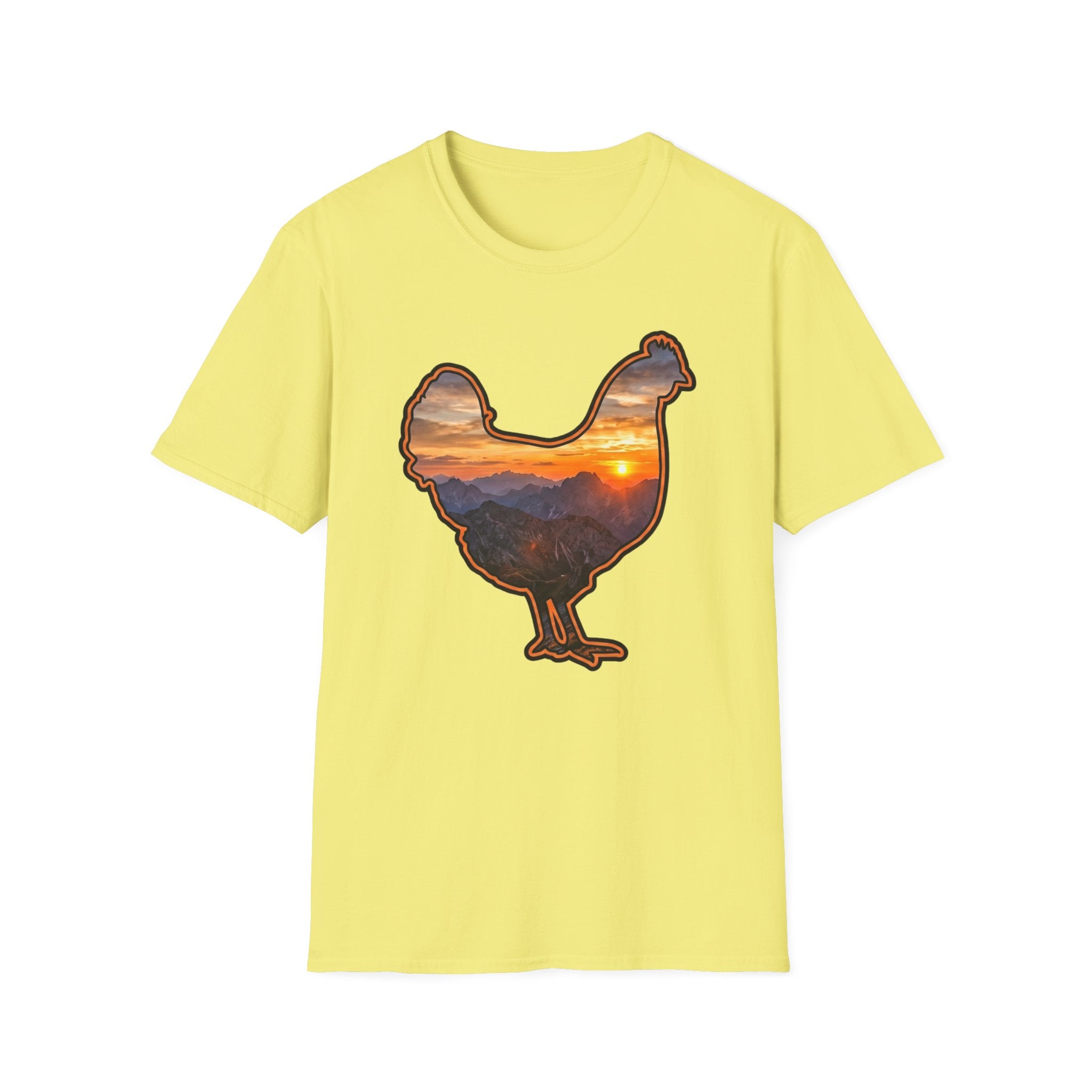 Hen Silhouette Mountain Sunset T-Shirt