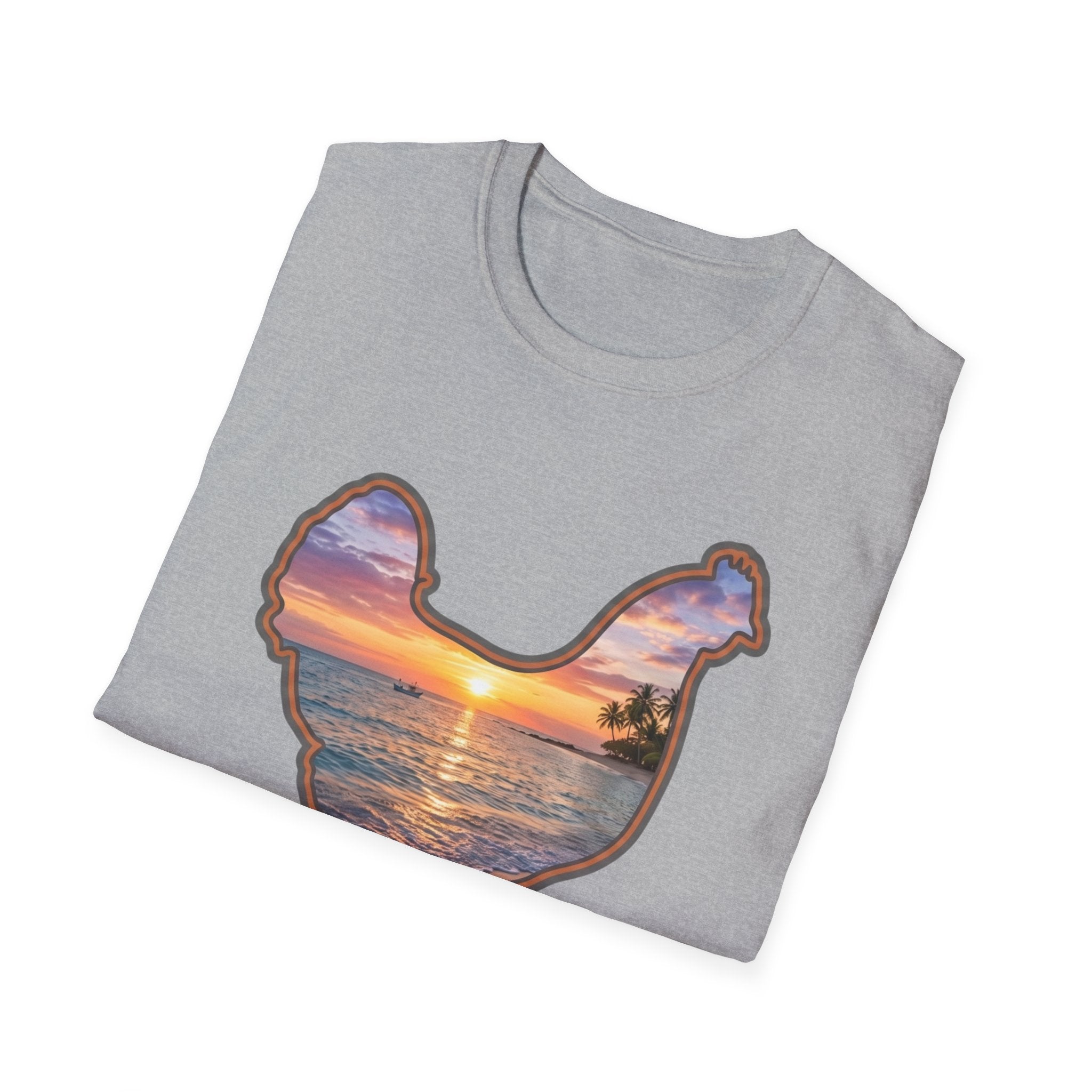 Hen Silhouette Beach T-Shirt