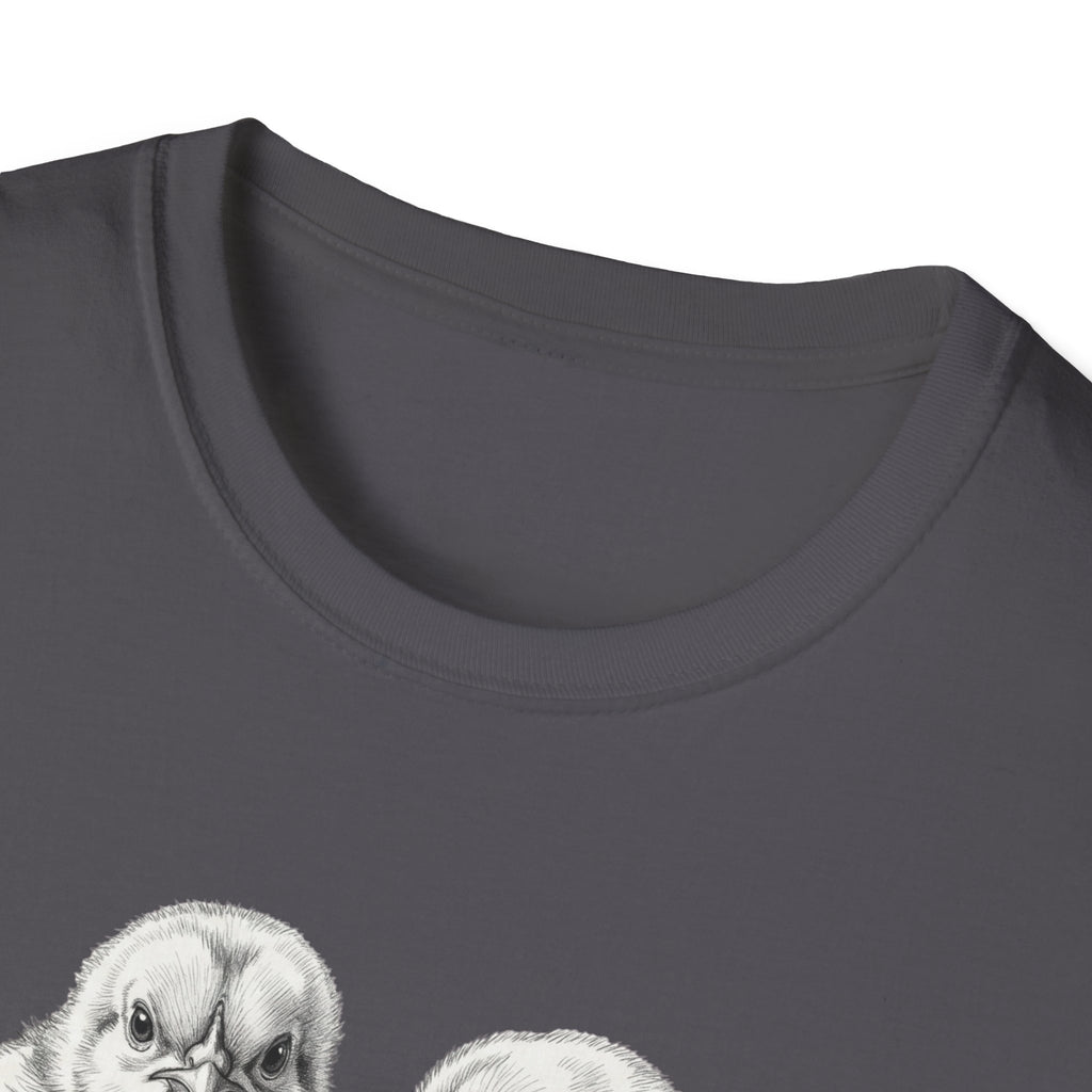 Baby Chicks in Clucks Drawing T-Shirt