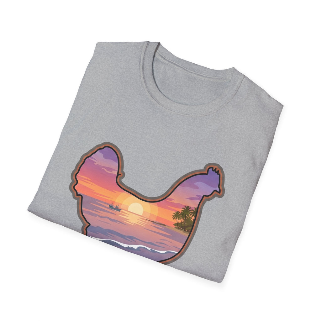 Hen Silhouette Beach V T-Shirt