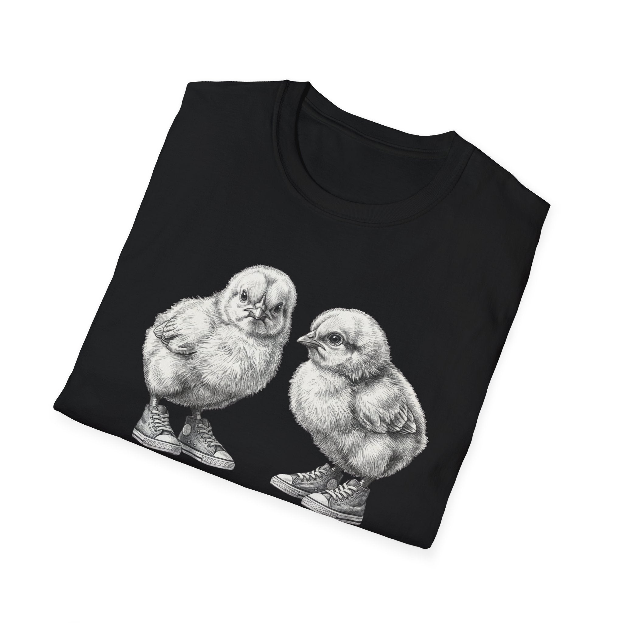 Baby Chicks in Clucks Drawing T-Shirt