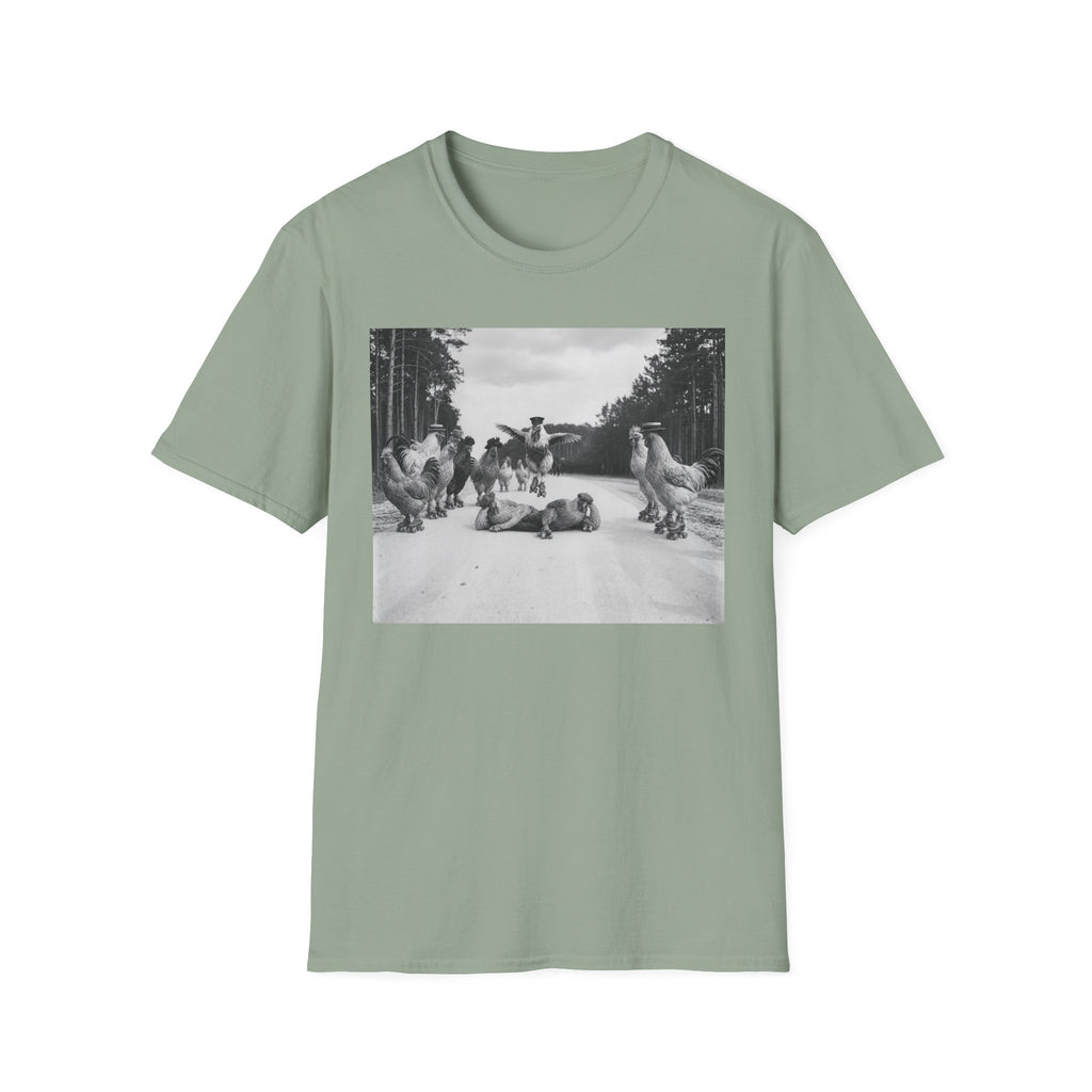 Old School Fowl Roller Skates T-Shirt