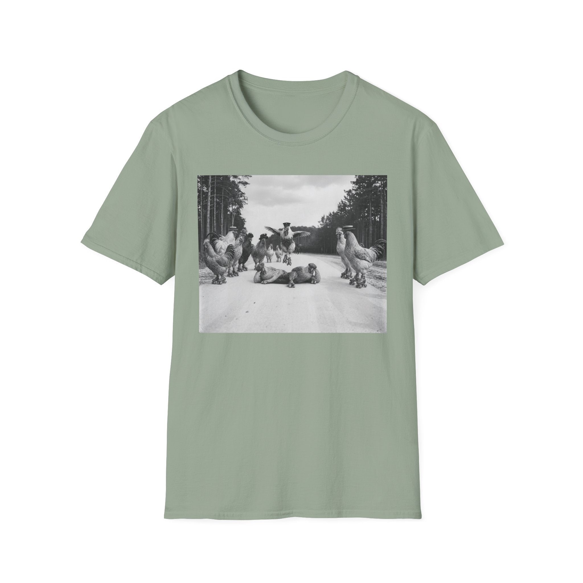 Old School Fowl Roller Skates T-Shirt