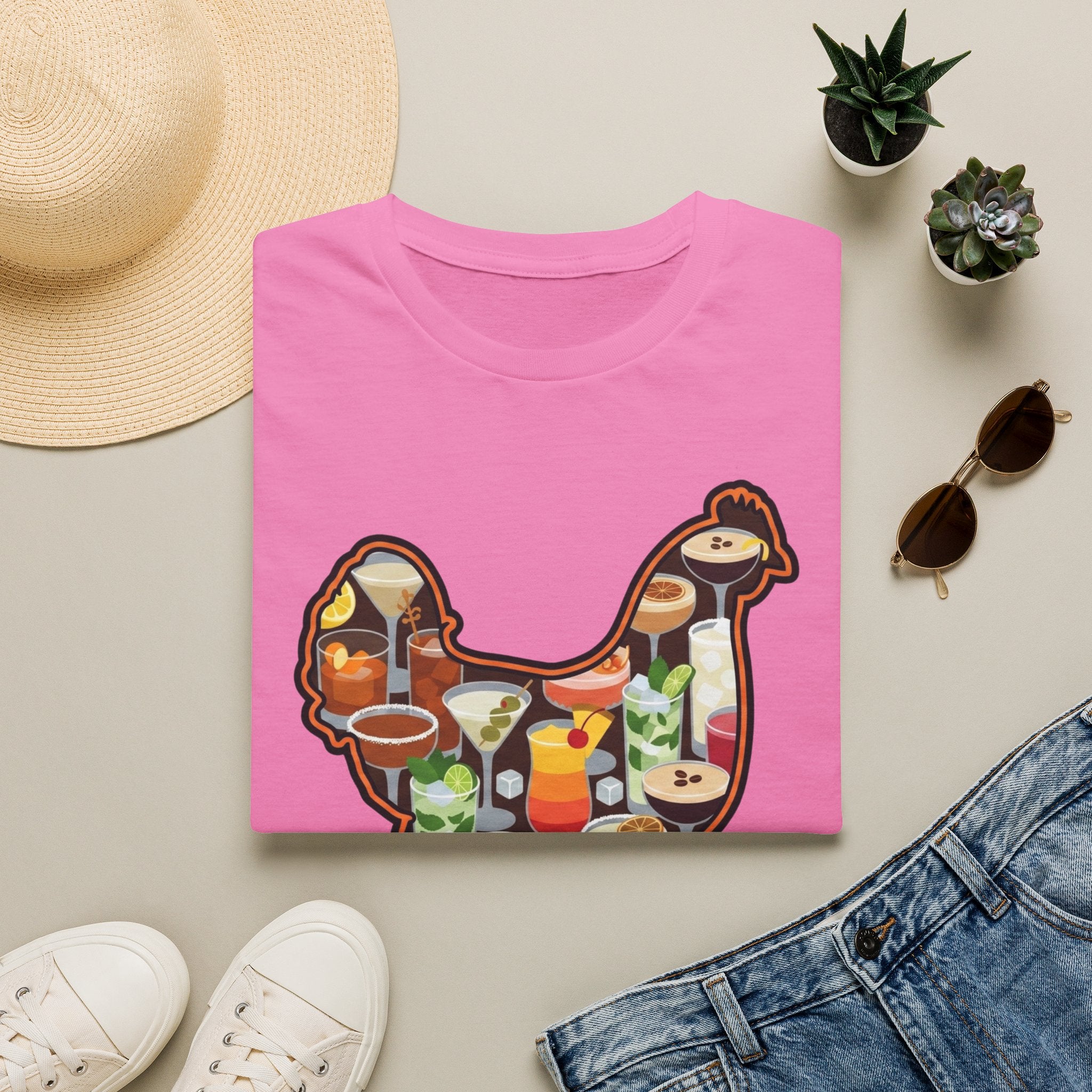 Hen Silhouette Cocktails V T-Shirt