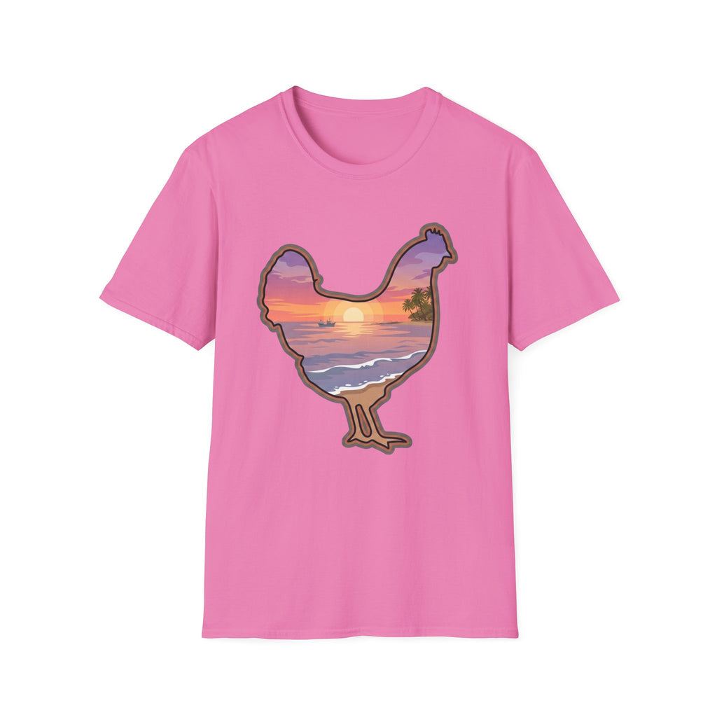 Hen Silhouette Beach V T-Shirt