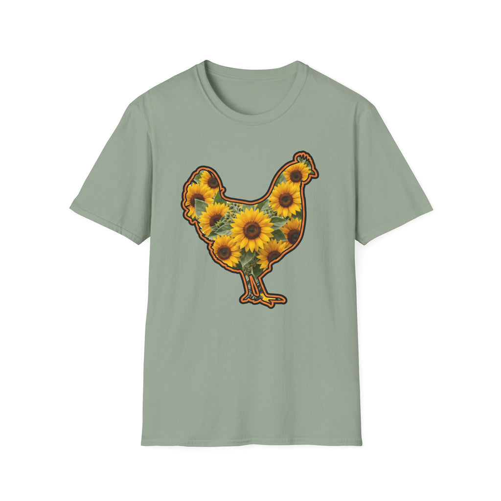 Hen Silhouette Sunflower T-Shirt