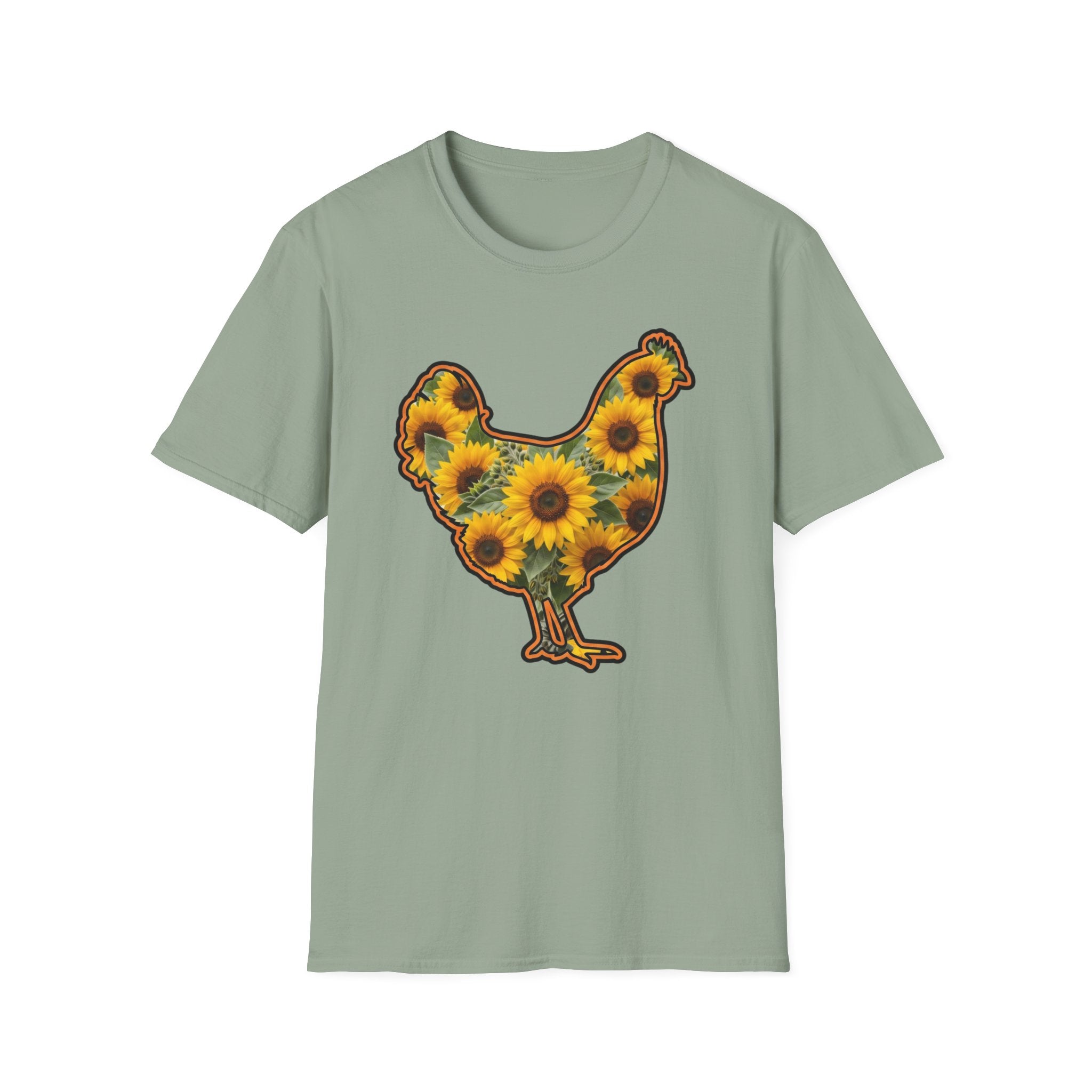 Hen Silhouette Sunflower T-Shirt