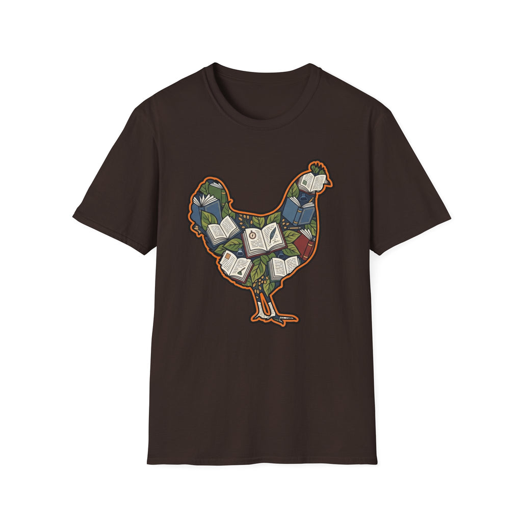 Hen Silhouette Books V T-Shirt