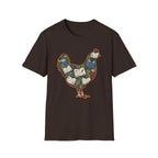 Hen Silhouette Books V T-Shirt
