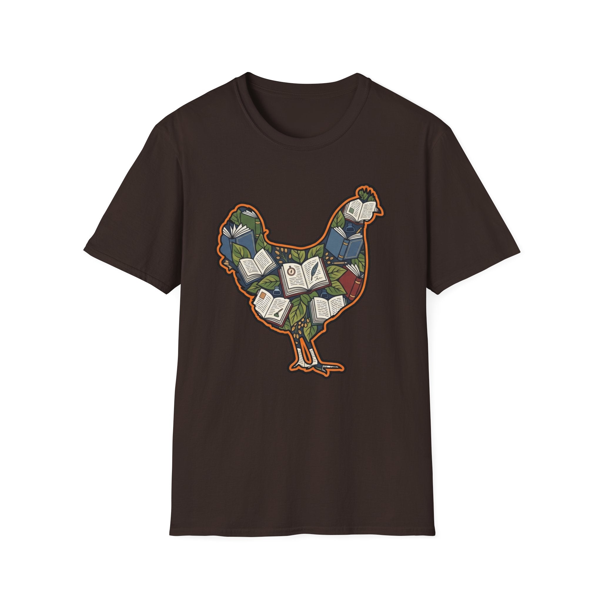 Hen Silhouette Books V T-Shirt