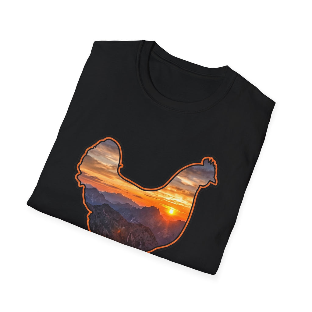 Hen Silhouette Mountain Sunset T-Shirt