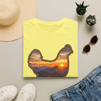 Hen Silhouette Mountain Sunset T-Shirt