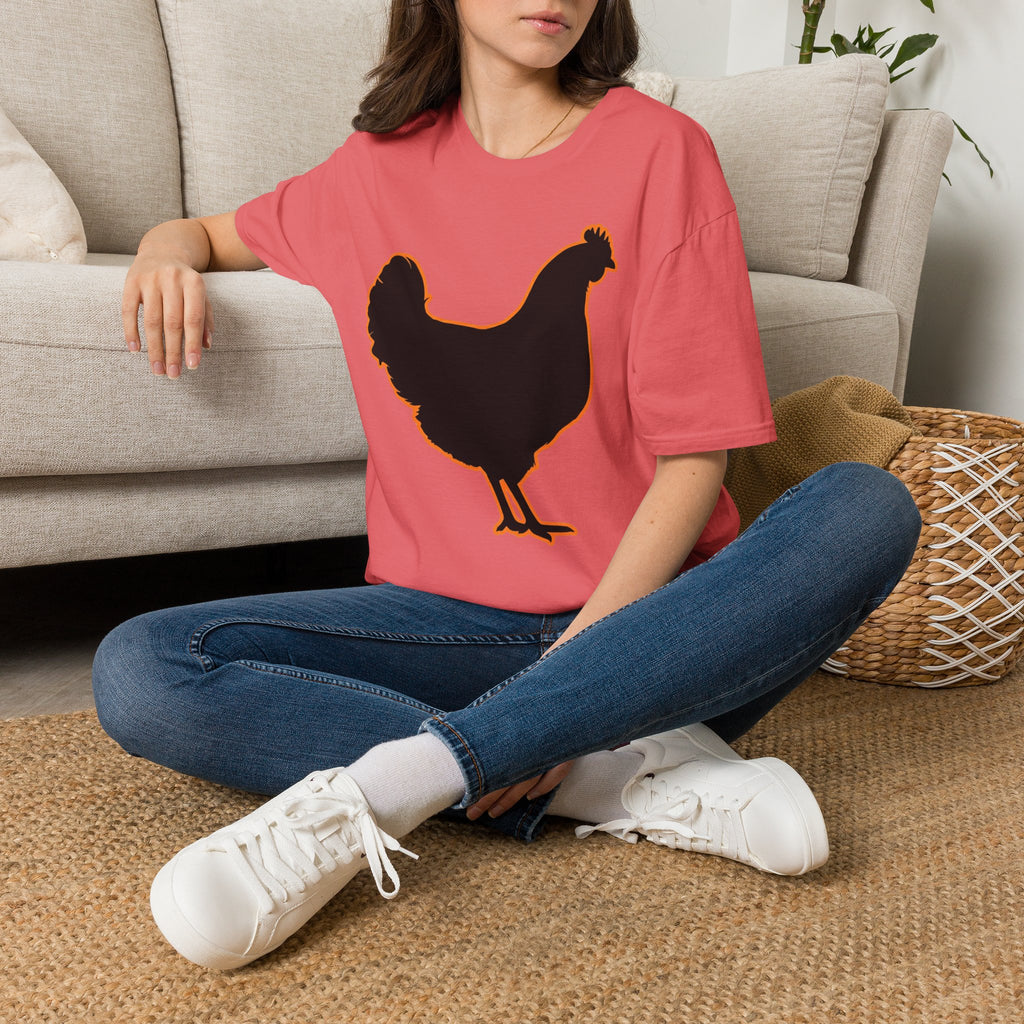 Hen Silhouette Black T-Shirt