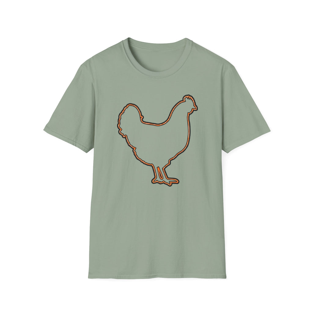 Hen Silhouette White T-Shirt