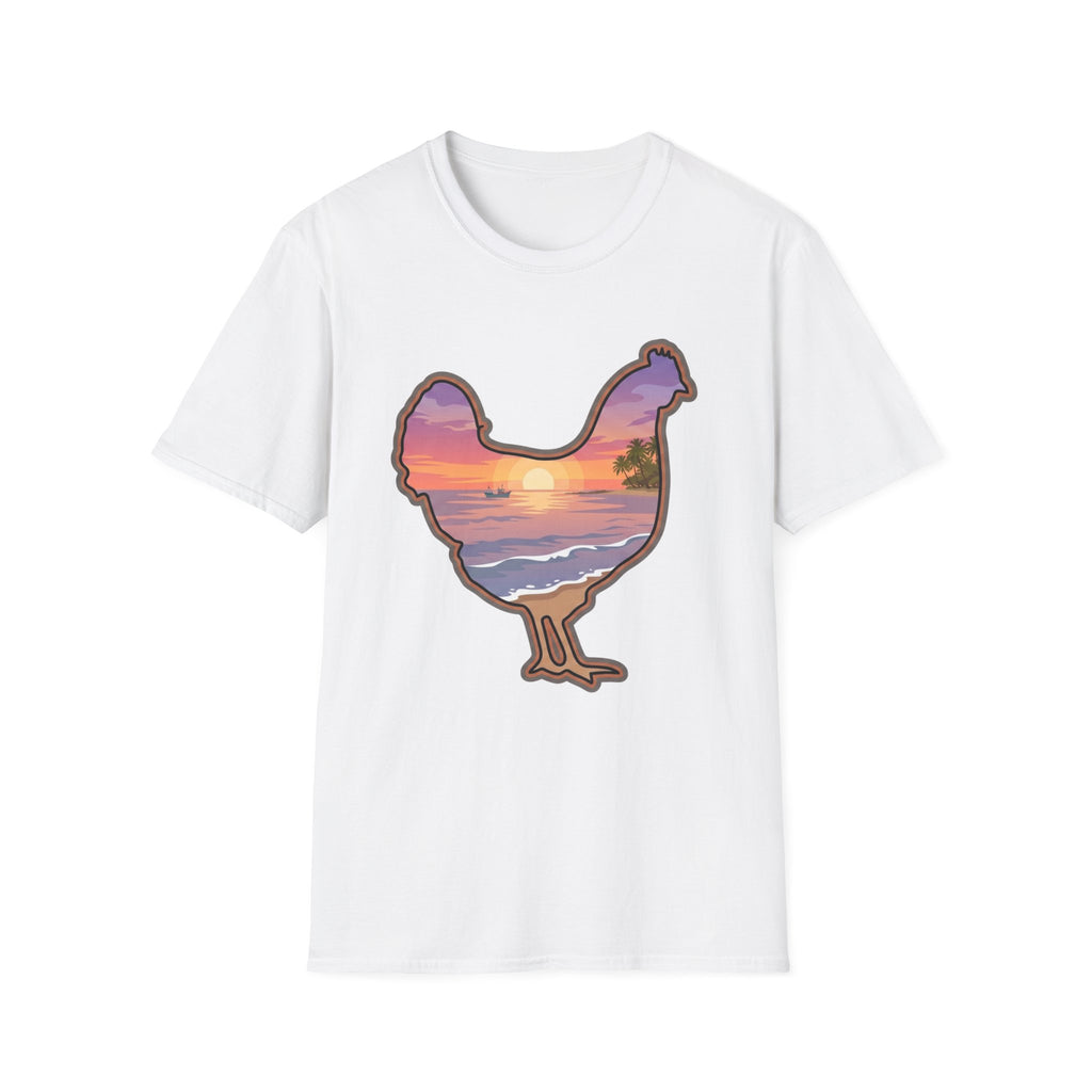 Hen Silhouette Beach V T-Shirt