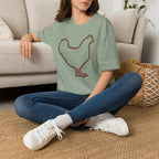 Hen Silhouette White T-Shirt