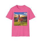 3 Rooster Sunrise Barn T-Shirt