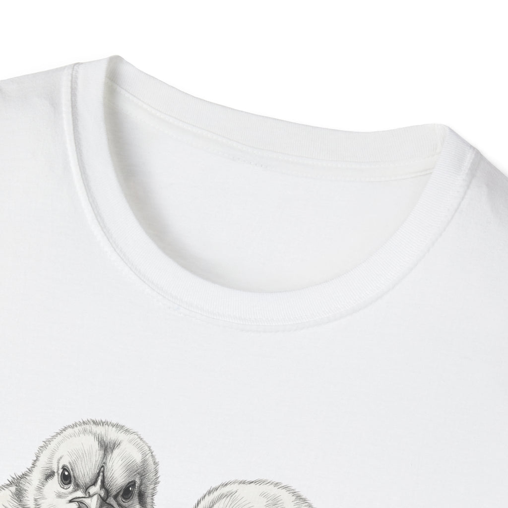 Baby Chicks in Clucks Drawing T-Shirt