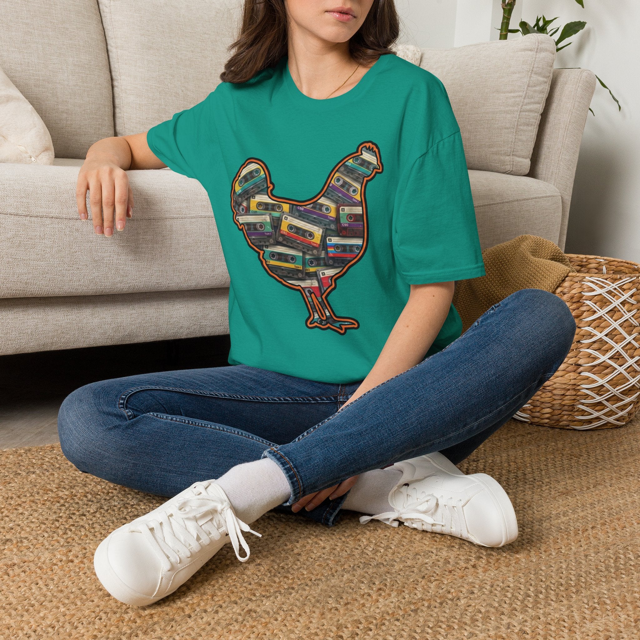 Hen Silhouette Cassettes T-Shirt