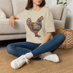 Hen Silhouette Needlepoint T-Shirt