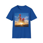 3 Rooster Sunrise Mountain T-Shirt