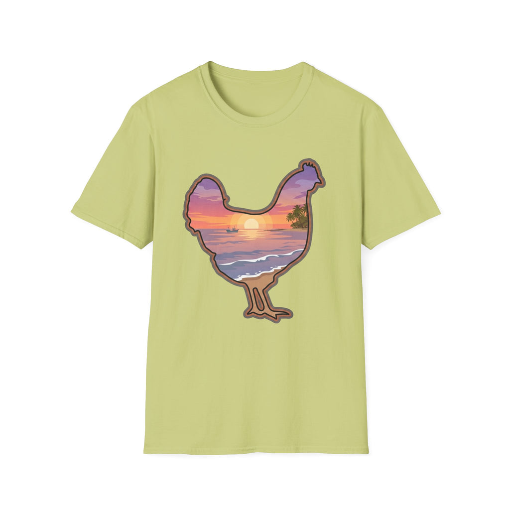 Hen Silhouette Beach V T-Shirt