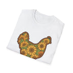 Hen Silhouette Sunflower V T-Shirt