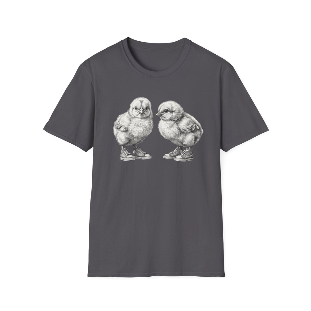 Baby Chicks in Clucks Drawing T-Shirt