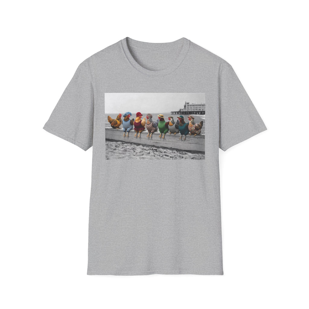 Beach Hens Sitting Color T-Shirt