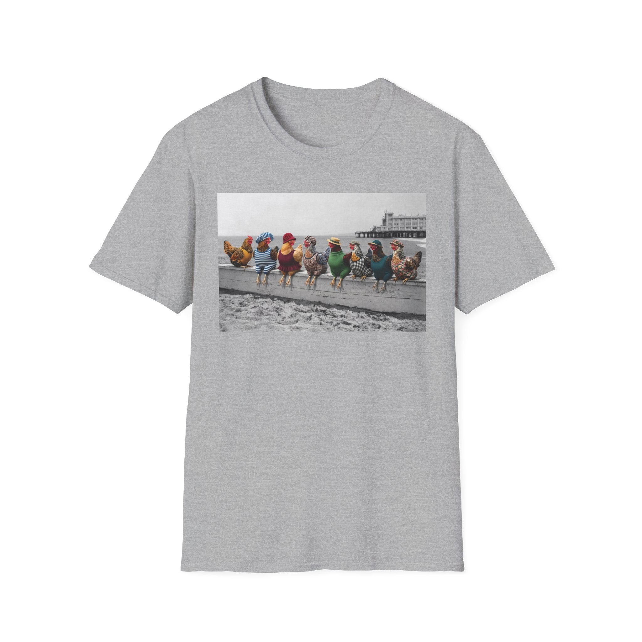 Beach Hens Sitting Color T-Shirt