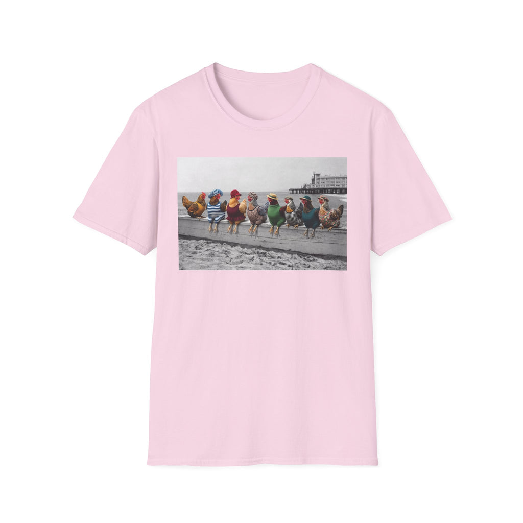 Beach Hens Sitting Color T-Shirt
